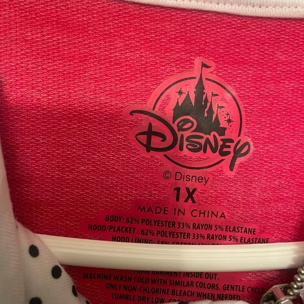 Red Minnie Mouse zip-up hoodie - Picture 5 of 5